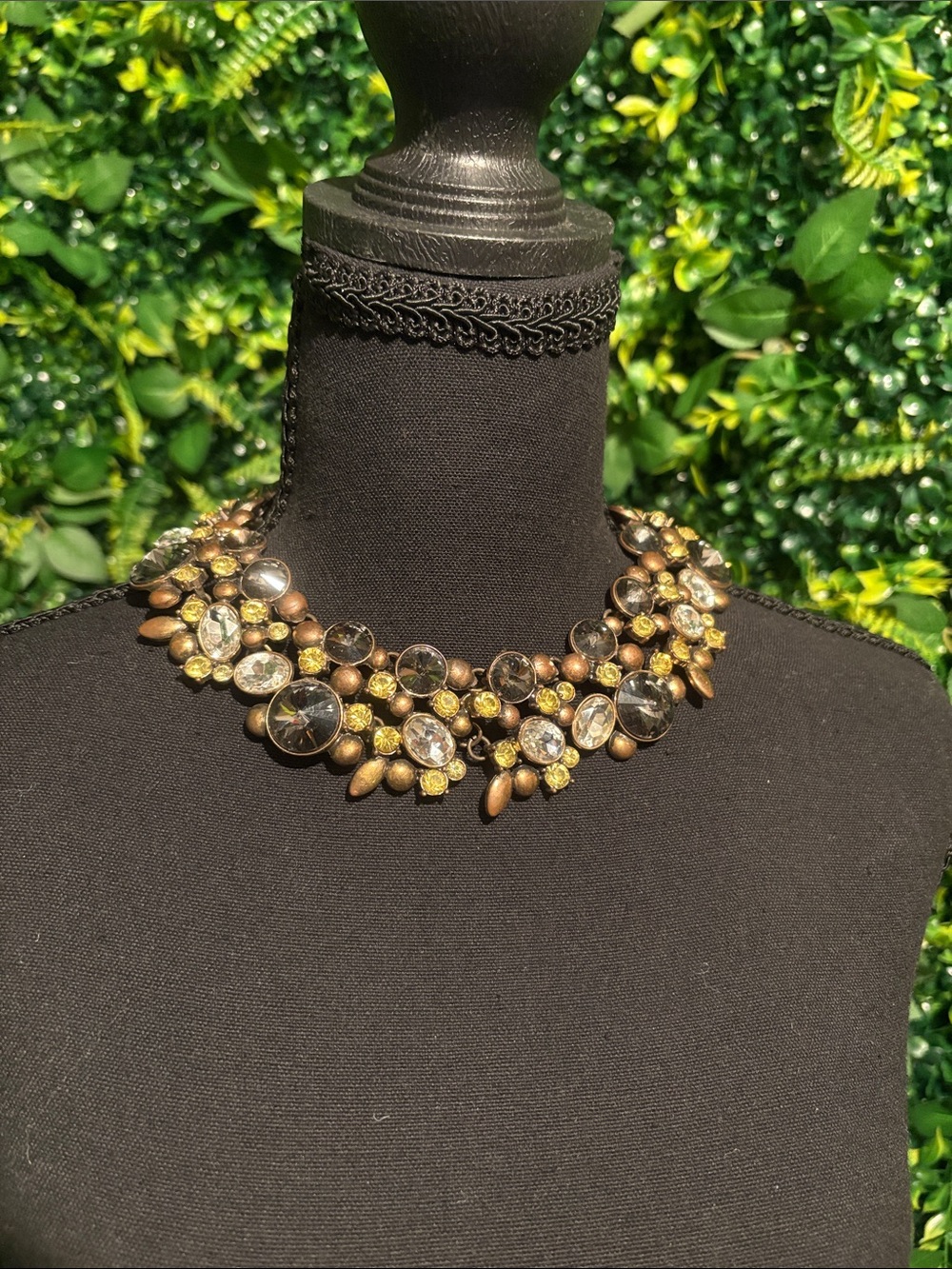 Target Gold and Clear Crystal Cluster Collar Necklace - Women's Jewelry - Picture 1 of 1
